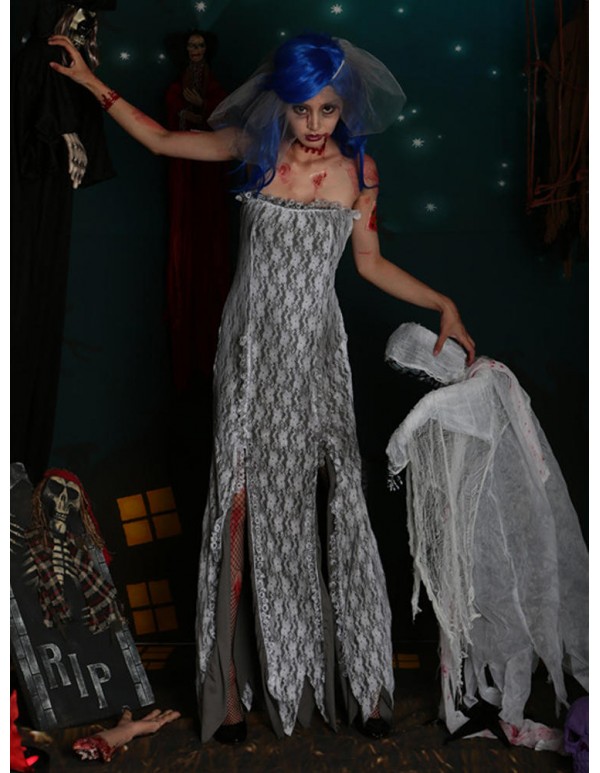 Halloween Ghost Bride Hell Goddess Zombie Devil Angel Cosplay Costume Women Party Dresses